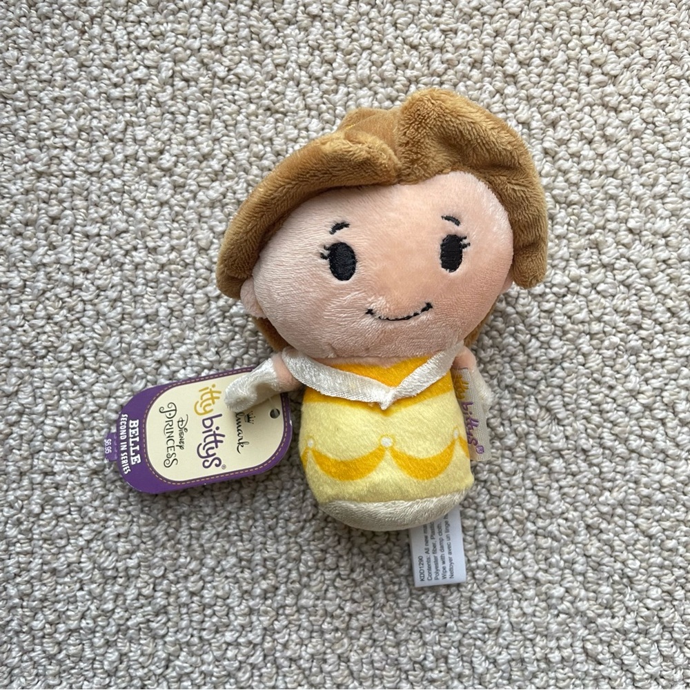 NWT Hallmark Itty Bittys Disney Princess Belle Plush Walt Beauty & The Beast 5"